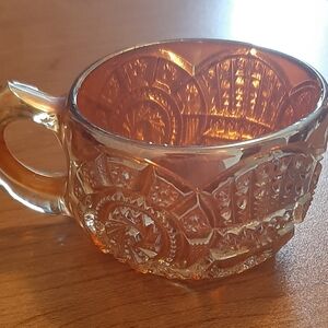 Carnival glass mug